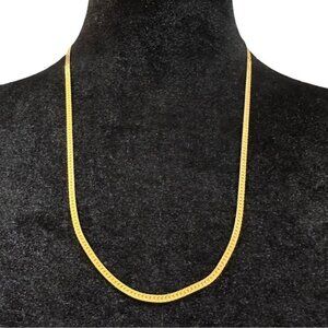 Vintage Monet Necklace Gold Tone 24 Inch Signed Women